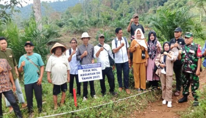 Pemdes Pematang Balam Bengkulu Utara Titik Nol Pembukaan Badan Jalan Anggaran 2025, Ini Pesan Kades