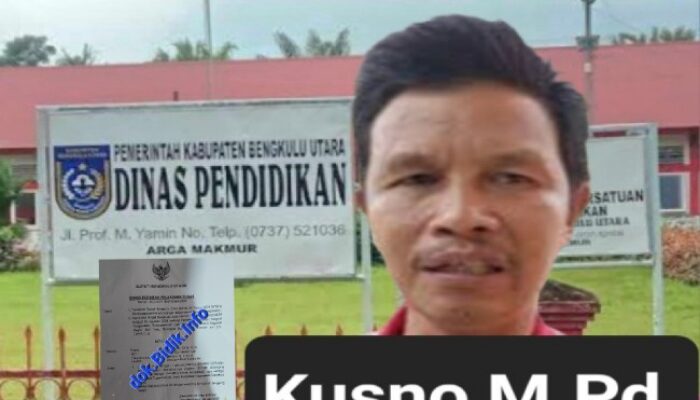 Bupati Arie Ganti Pejabat PLT Diknas Bengkulu Utara Usai Kades Tuduh Kusno Ganggu Istrinya