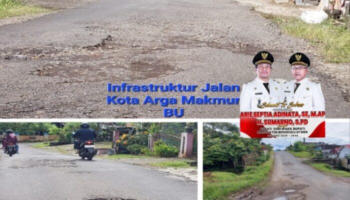 Keindahan Infrastruktur Jalan Dua Jalur Kota Arga Makmur Berbanding Terbalik Di Belakang Kantor Pemda