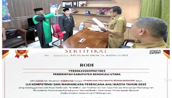 Putra Asli Rejang Ahli Madya Bidang Ekonomi Ditempatkan Disekretariat Bengkulu Utara Sebagai Berikut