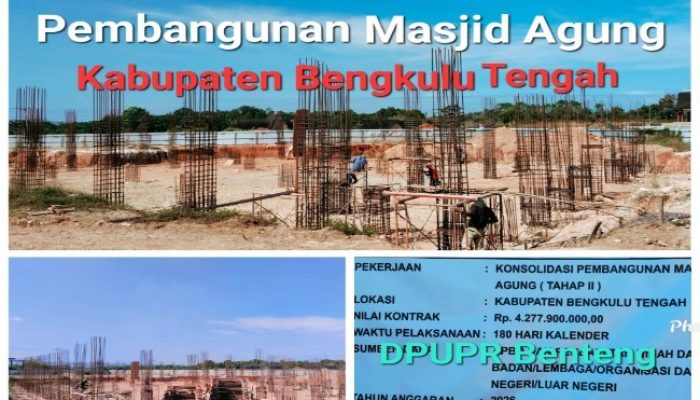 Melalui DPUPR Pembangunan Masjid Agung Benteng Terus Berlanjut Nilai Kontrak Tahun 2026 Mencapai 4,2 miliar