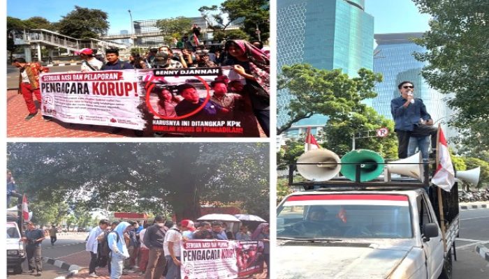 GPAK Gelar Aksi Di KPK, Sekaligus Serahkan Laporan Dugaan Praktik Oknum Pengacara Korupsi