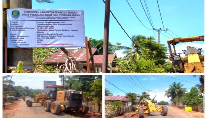 Febrian Fatahillah : Jalan Tanjung Terdana Harapan Makmur Pondok Kubang Mulai Dikerjakan